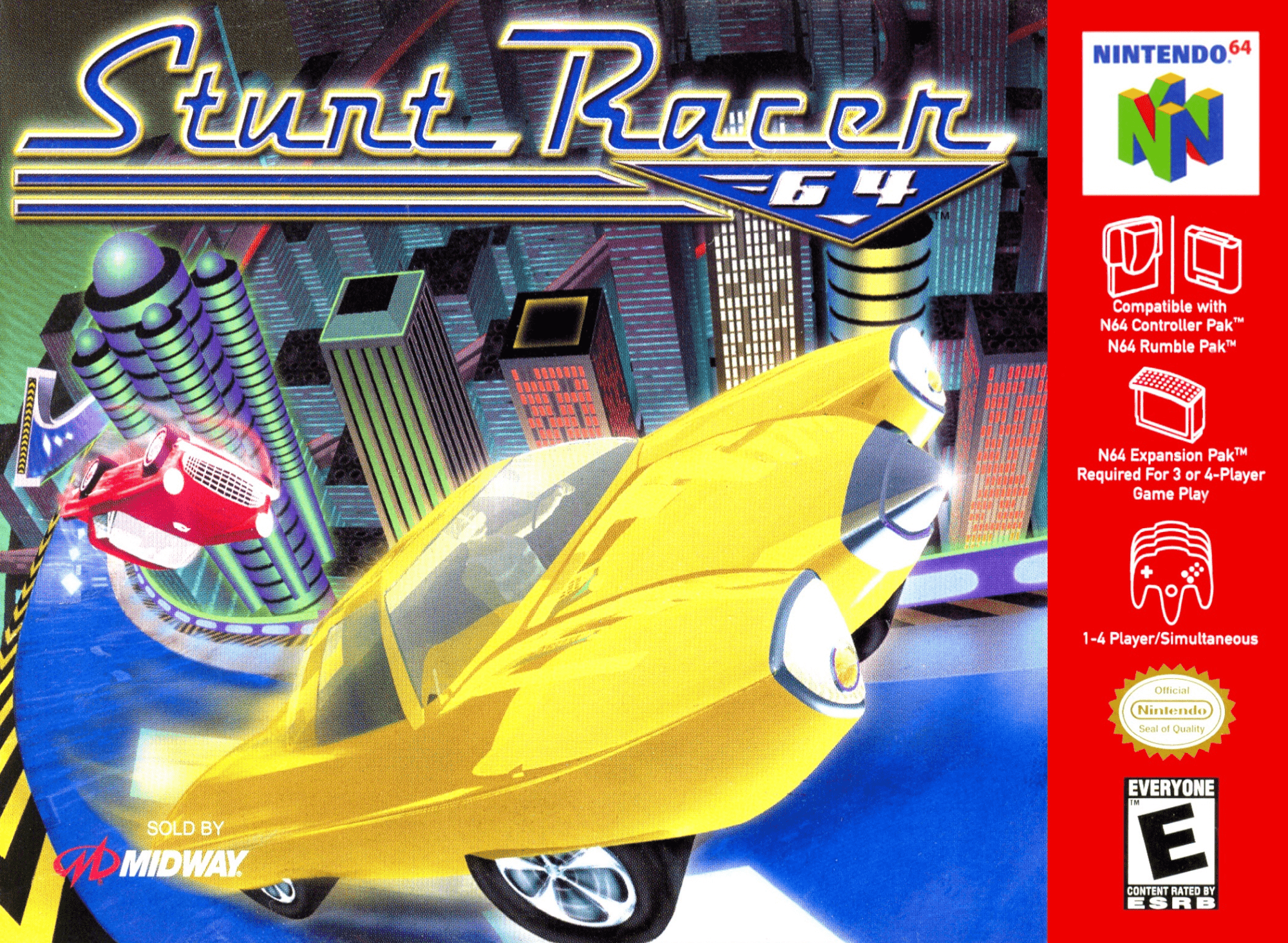 Stunt Racer 64 box art for Nintendo 64